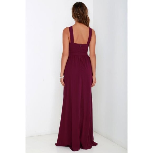 Lulu's Air of Romance Burgundy Sleeveless Maxi Dress - mordernwear.com Lulu's Air of Romance Burgundy Sleeveless Maxi Dress - mordernwear.com